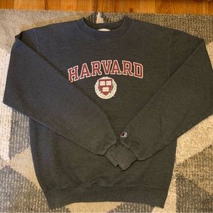 HARVARD CHAMPION BRAND UNISEX CREWNECK SWEATSHIRT IN GREY (SIZE SMALL)